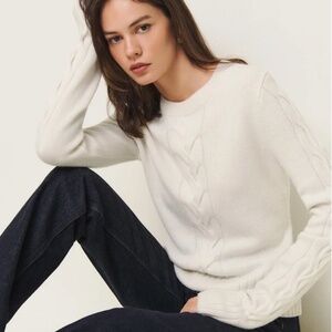 REFORMATION  Dawson Regenerative Wool Cable Sweater Small (NEW W/ TAGS)